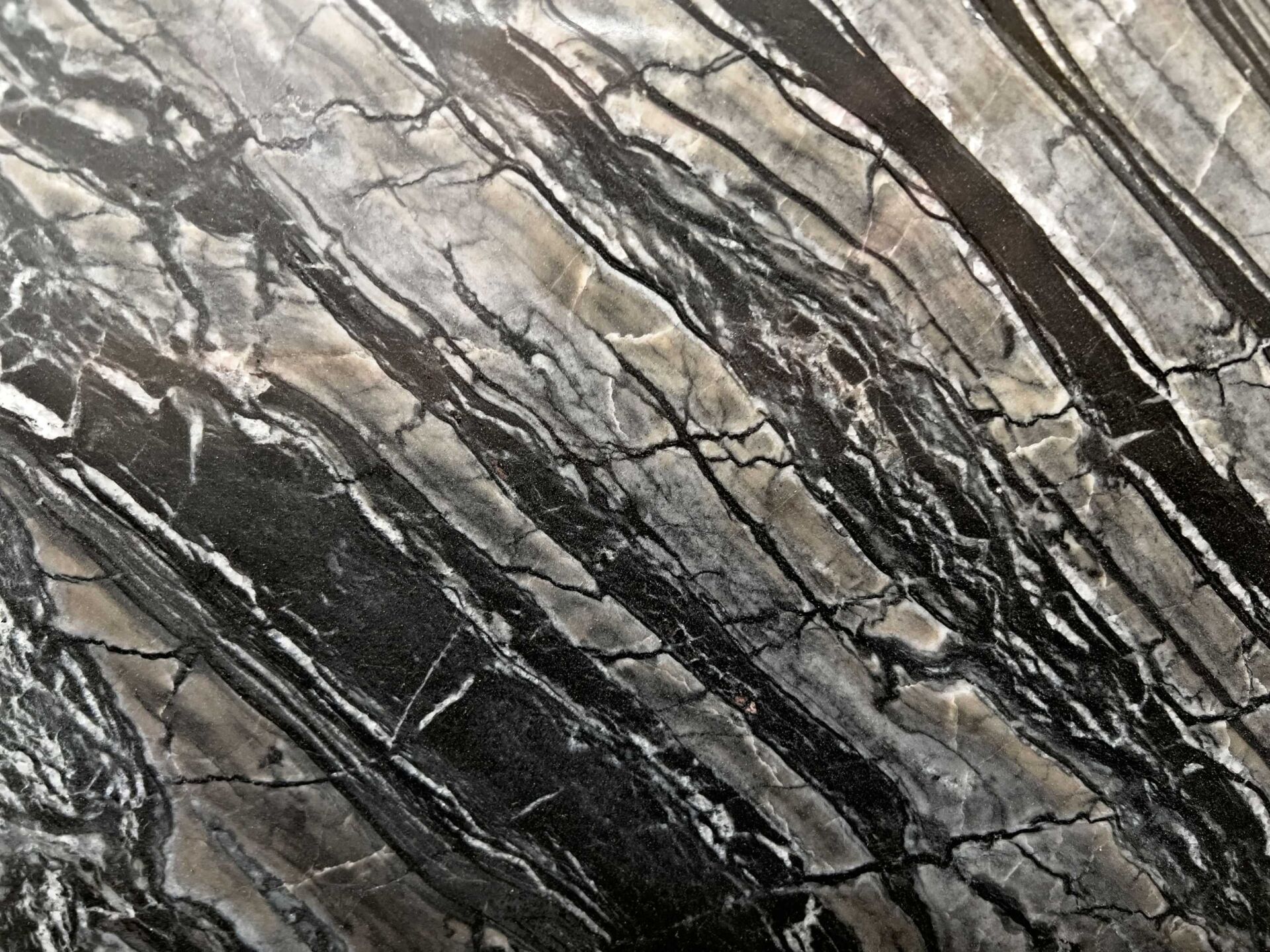 Jurassic Black marble slab