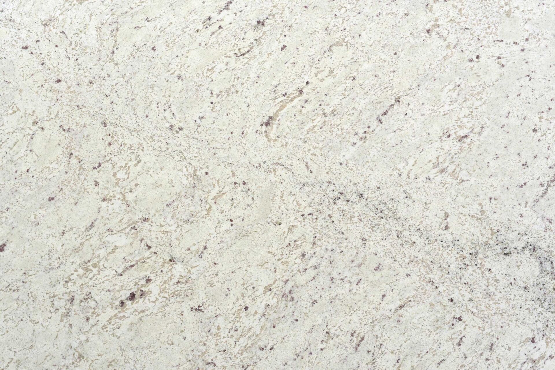 River White polished cream granite slab with grey veining