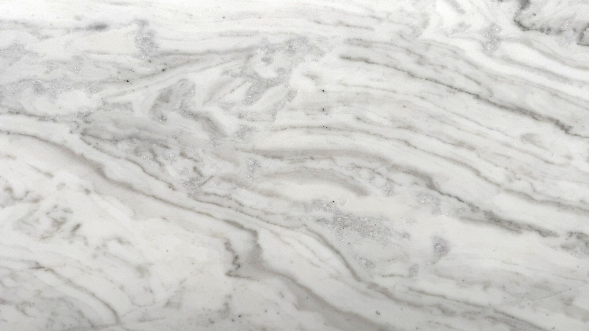 Tempest White marble slab with grey veining