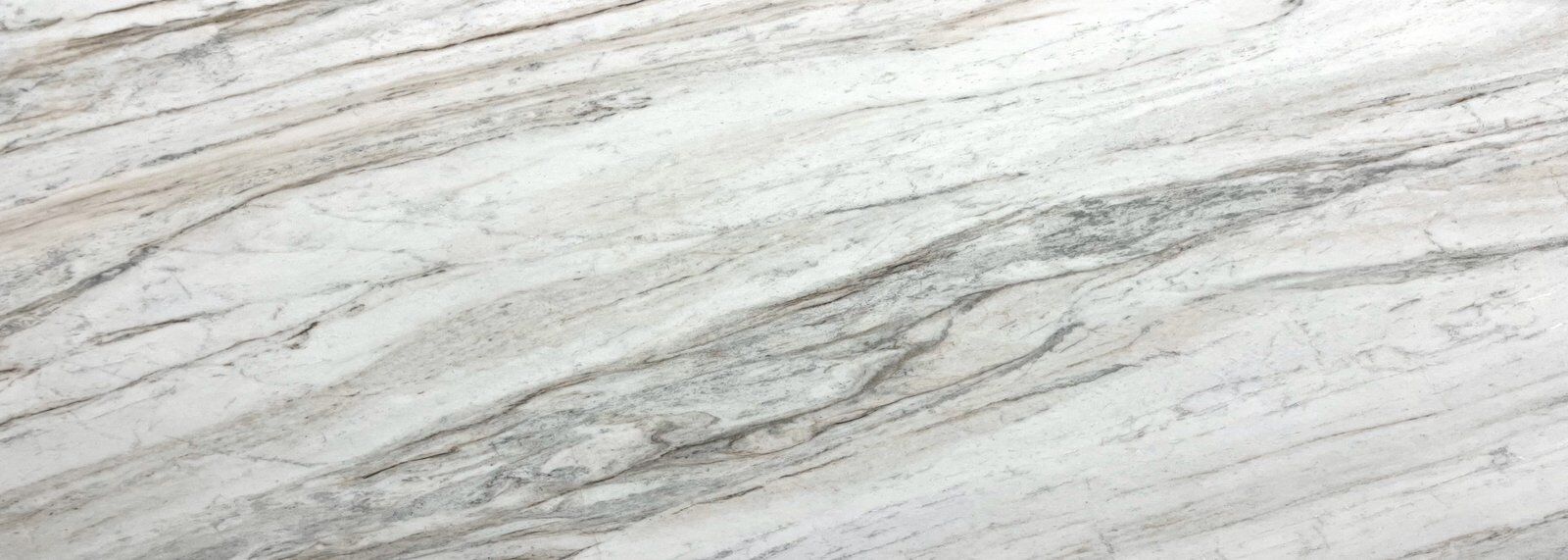 Valentina Classic white marble slab with grey veining