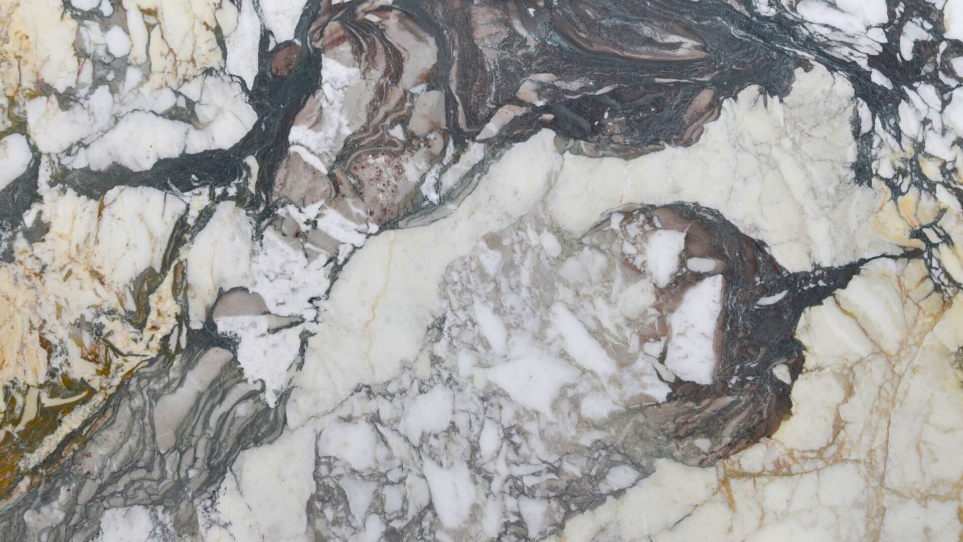 Calacatta Viola Monet purple marble slab with white veining