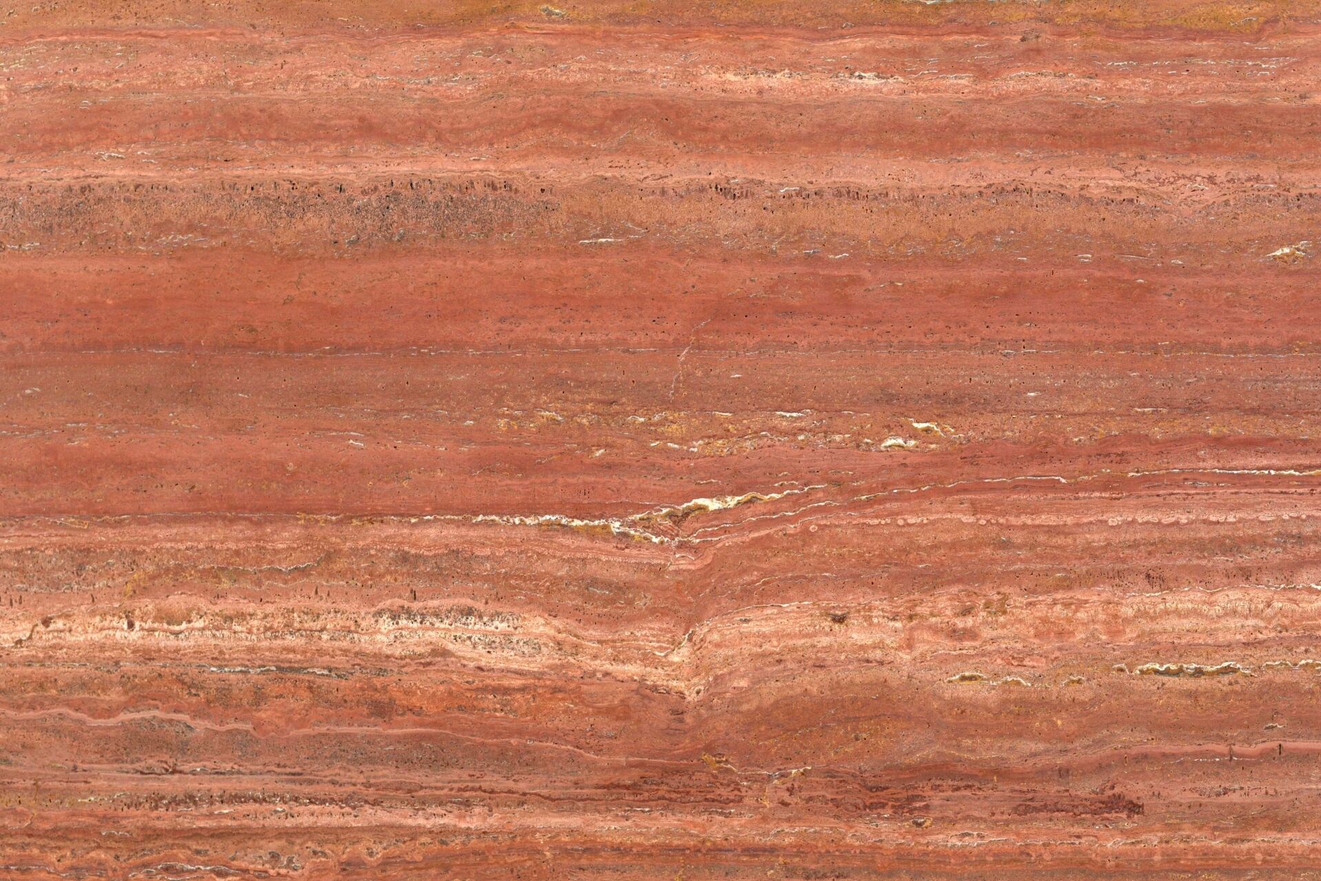 Travertino Rosso honed red travertine slab
