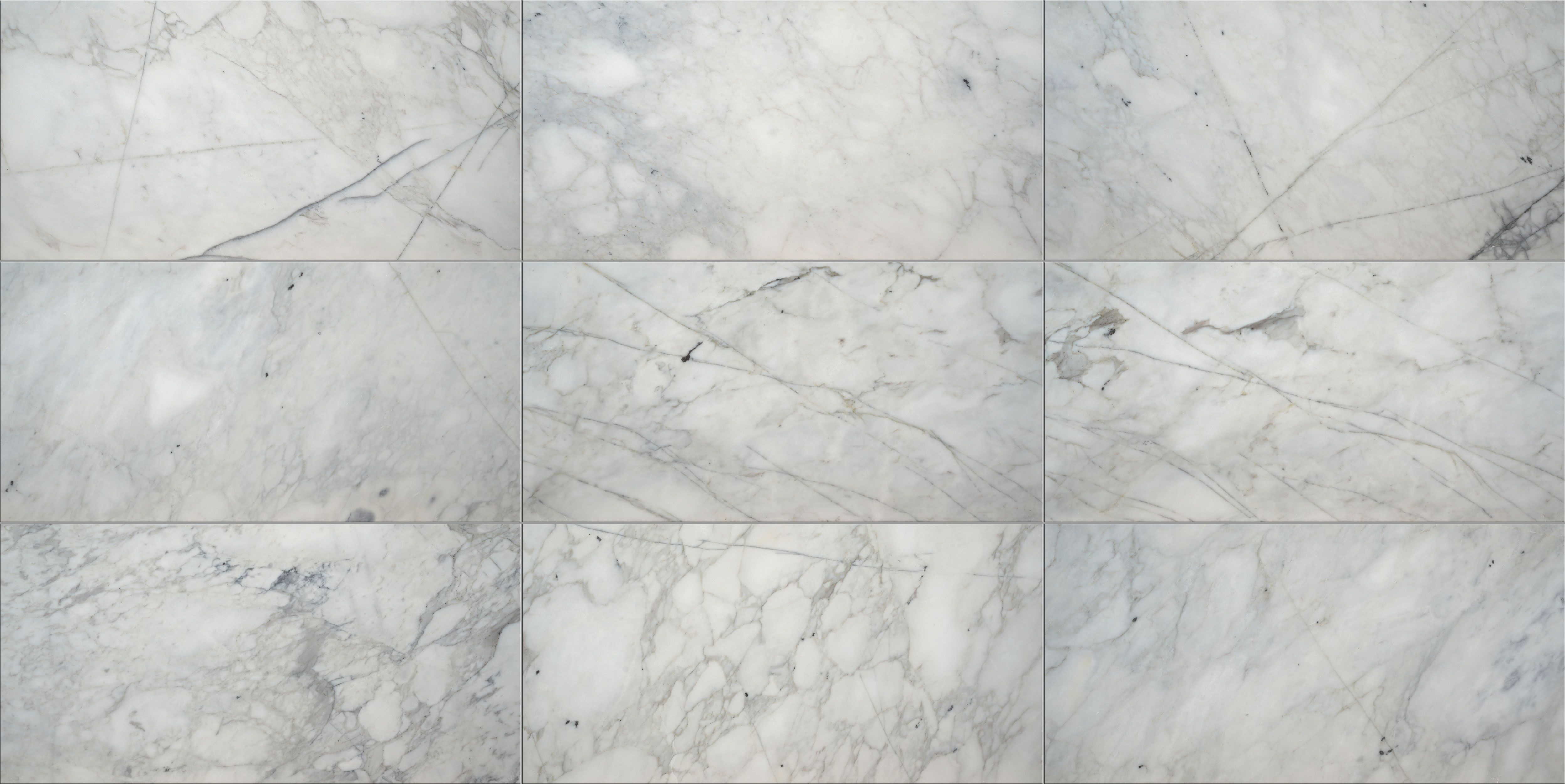 Arabescato Bianco marble indoor tile with grey veining