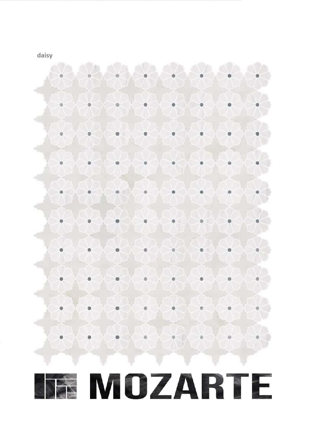 Daisy Marble Mozarte mosaic tile