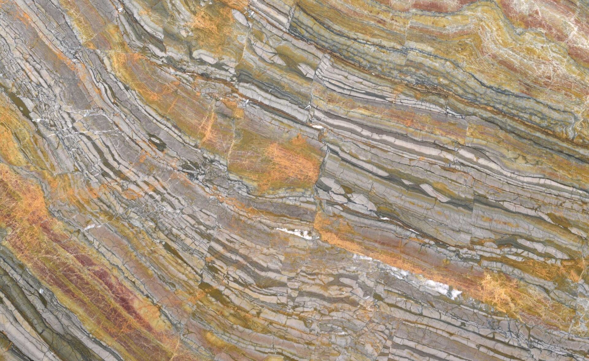 Flame Tree gold and rust marble slab