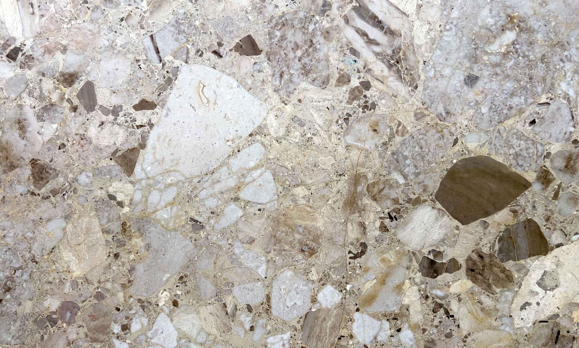 Brecciata beige marble slab