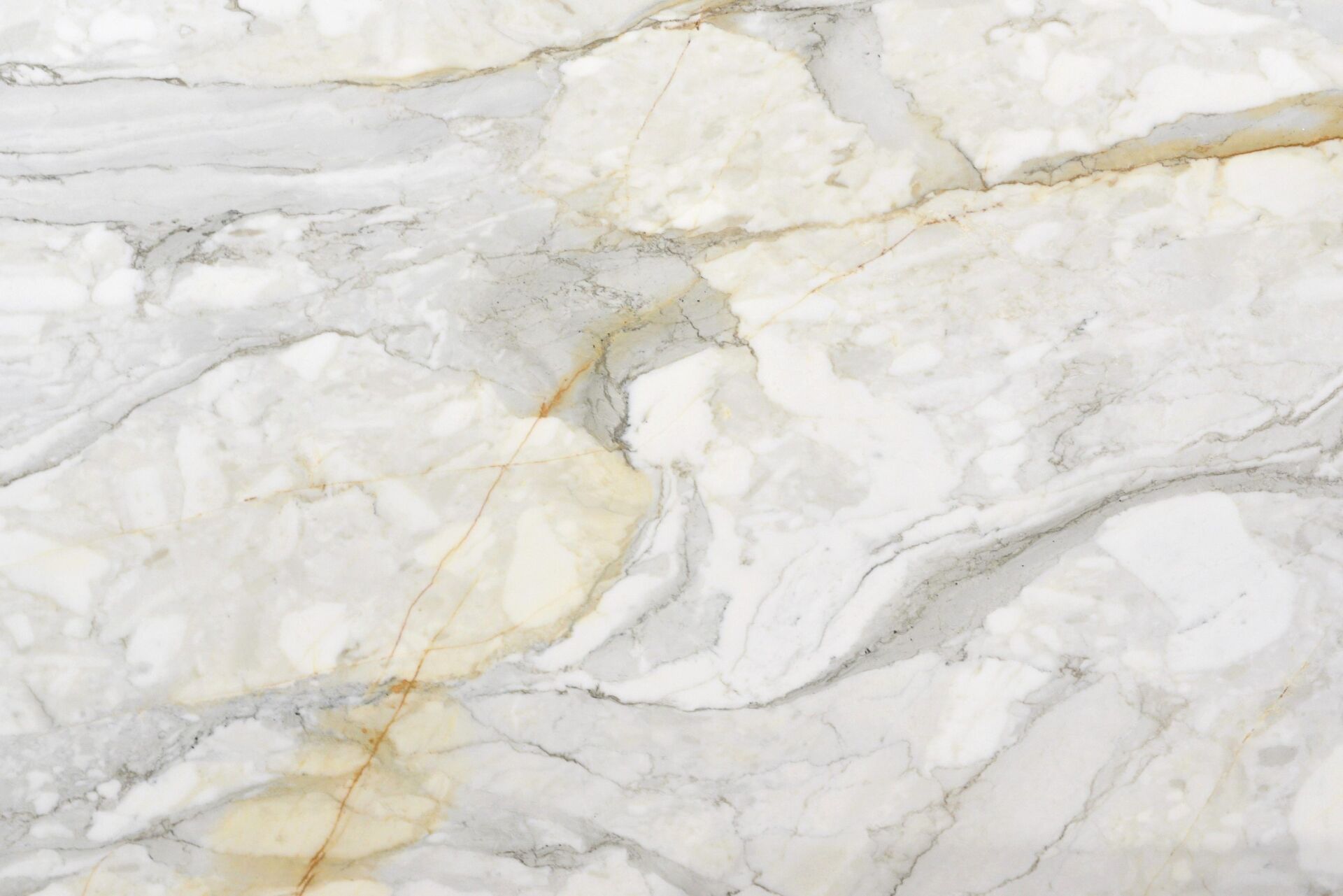 Calacatta Borghini antique white marble slab with gold veining