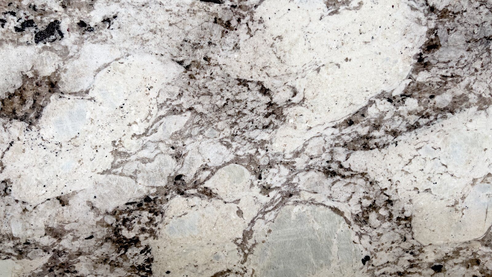 Cloud White cream granite slab with grey veining