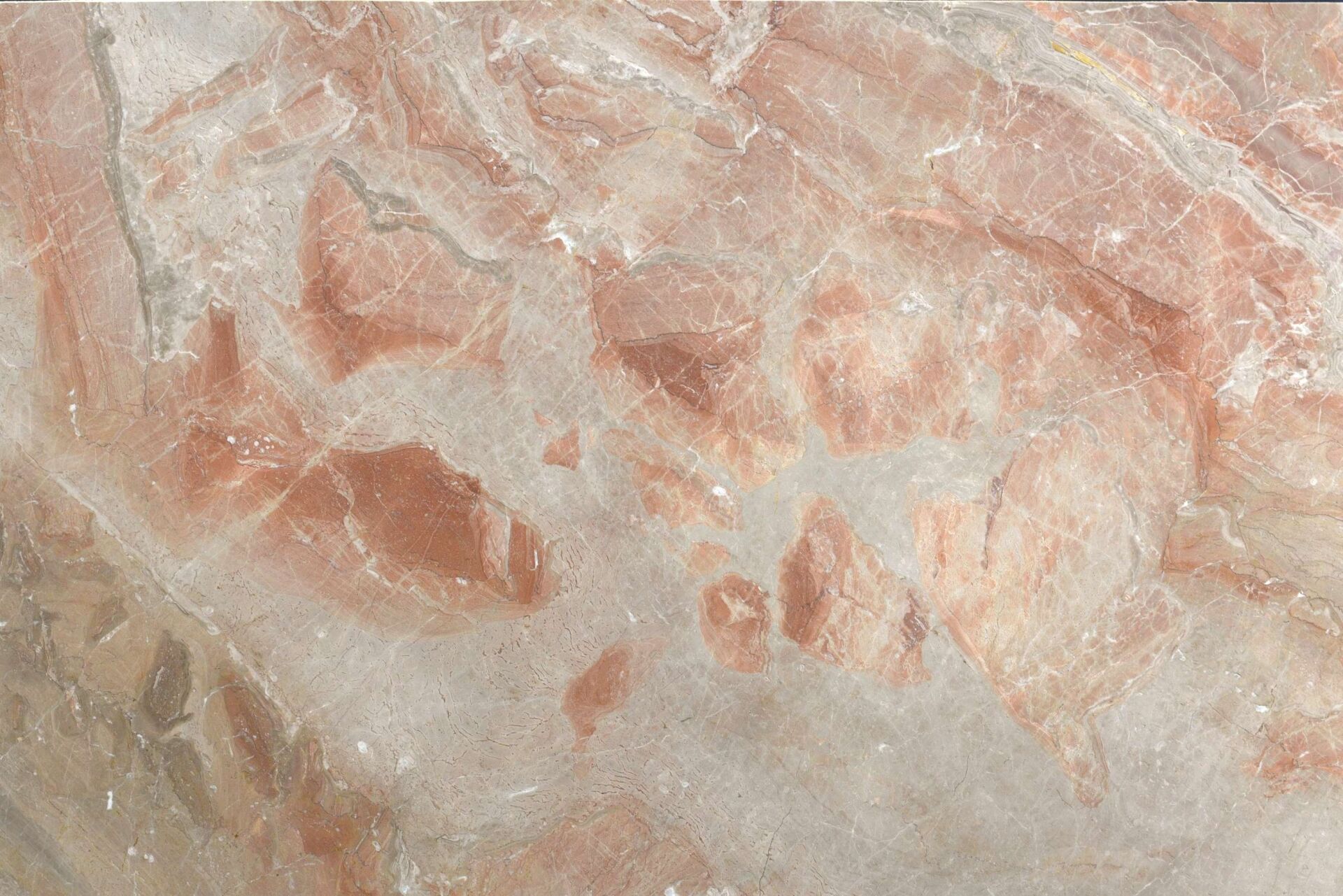 Breccia Damascata pink marble slab